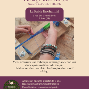 Itinitiation Tissage aux Cartes - 24 Octobre 2026 14h-16h
